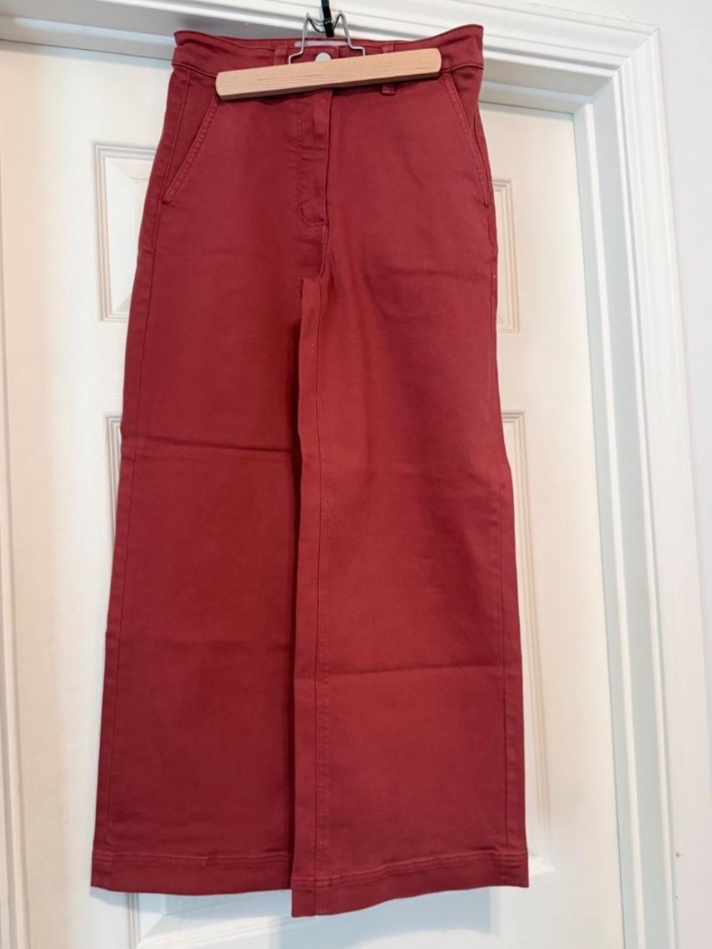 Everlane Wide-Leg Chinos in Deep Red